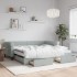 Sofá cama nido con cajones terciopelo gris claro 100x200