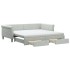 Sofá cama nido con cajones terciopelo gris claro 100x200