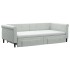 Sofá cama nido con cajones terciopelo gris claro 100x200