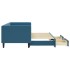 Sofá cama nido con cajones terciopelo azul 80x200