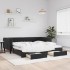 Sofá cama nido con cajones terciopelo negro 100x200