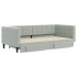 Sofá cama nido con cajones terciopelo gris claro 90x190