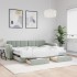 Sofá cama nido con cajones terciopelo gris claro 80x200