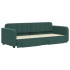 Sofá cama nido con cajones terciopelo verde oscuro 80x200