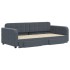 Sofá cama nido con cajones terciopelo gris oscuro 90x190