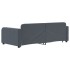 Sofá cama nido con cajones terciopelo gris oscuro 90x190