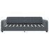 Sofá cama nido con cajones terciopelo gris oscuro 90x190