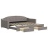 Sofá cama nido con cajones tela gris taupe 90x200