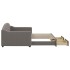 Sofá cama nido con cajones tela gris taupe 90x200