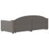 Sofá cama nido con cajones tela gris taupe 90x200