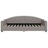 Sofá cama nido con cajones tela gris taupe 90x200
