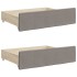 Sofá cama nido con cajones tela gris taupe 90x200
