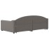 Sofá cama nido con cajones tela gris taupe 100x200
