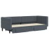 Sofá cama nido con cajones terciopelo gris oscuro 80x200