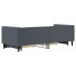 Sofá cama nido con cajones terciopelo gris oscuro 80x200
