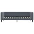 Sofá cama nido con cajones terciopelo gris oscuro 80x200