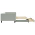 Sofá cama nido con cajones terciopelo gris claro 100x200