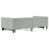Sofá cama nido con cajones terciopelo gris claro 100x200