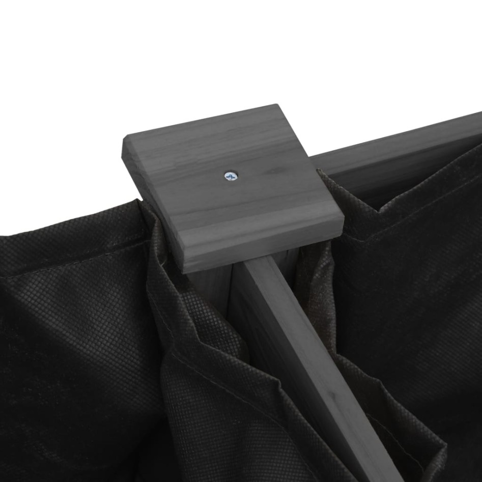 Jardinera con forro madera maciza de abeto gris 161x45x76