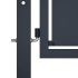 Puerta de jardín de acero gris antracita 300x150