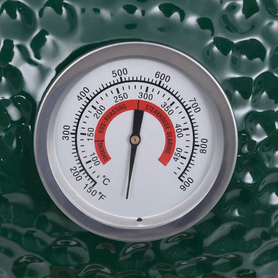 Barbacoa 2 en 1 ahumadora Kamado de cerámica verde 56