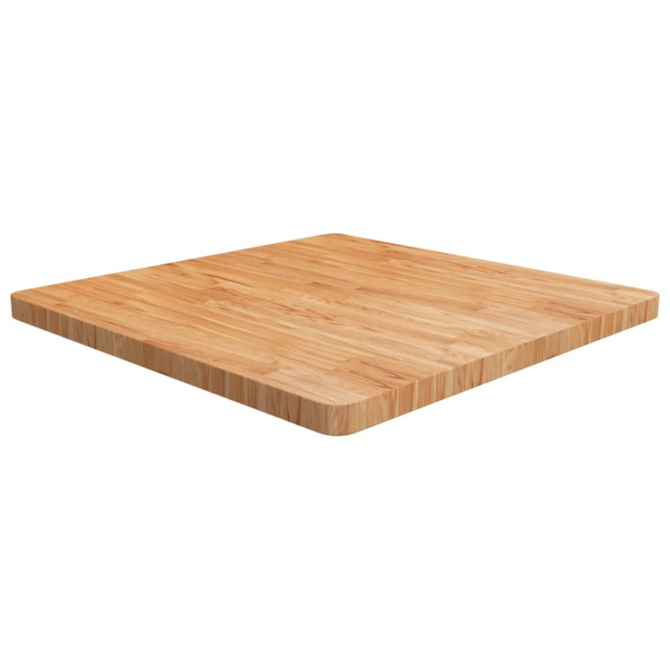Tablero de mesa cuadrada madera roble marrón claro 80x80x4