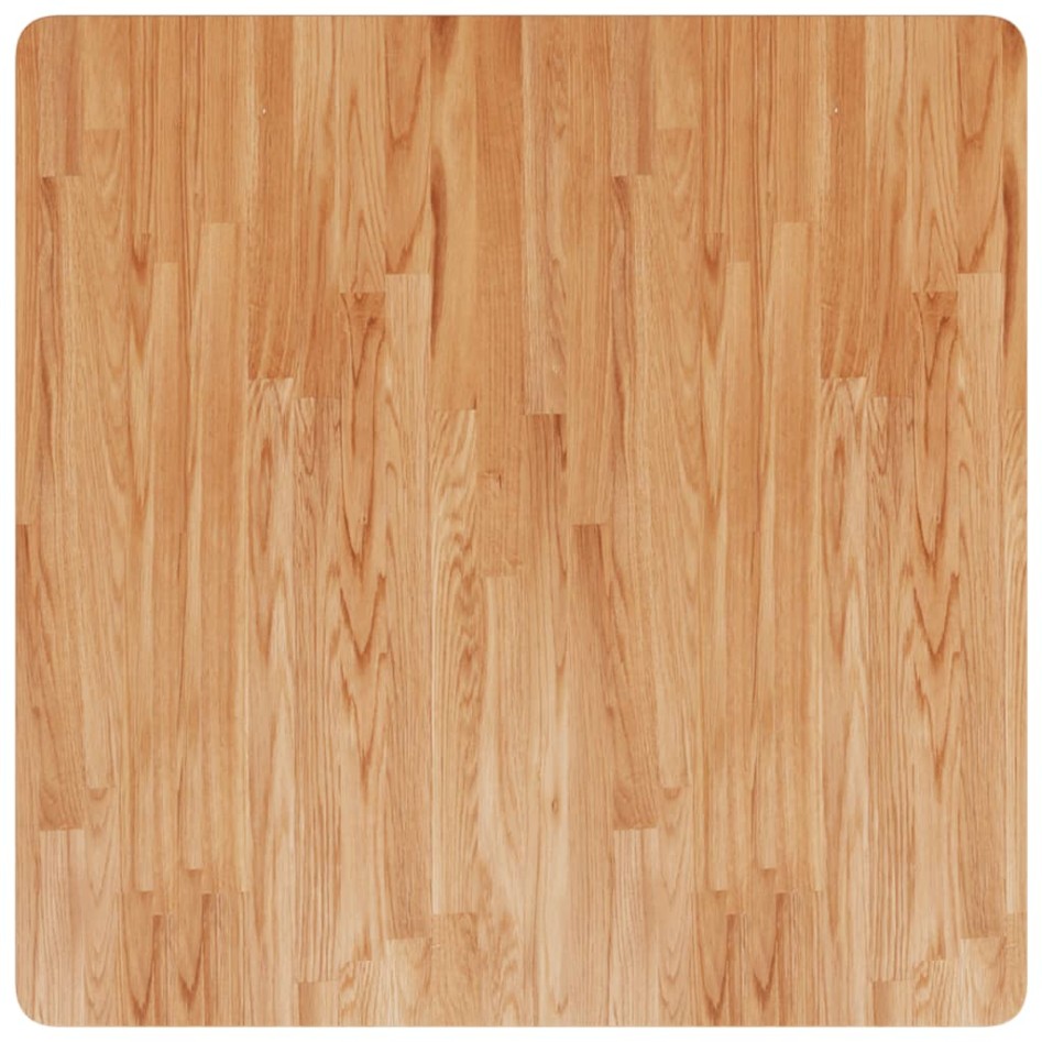 Tablero de mesa cuadrada madera roble marrón claro 80x80x4