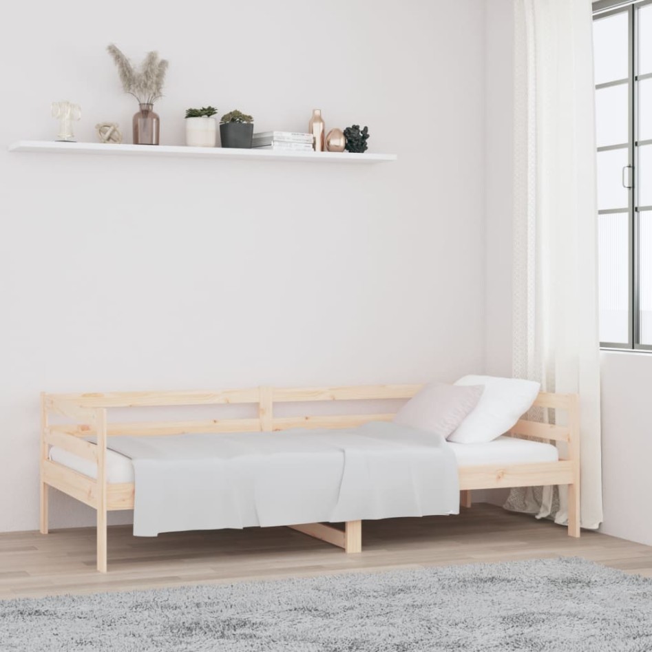 Sofá cama sin colchón madera maciza de pino 80x200