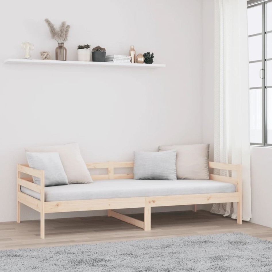 Sofá cama sin colchón madera maciza de pino 80x200