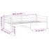 Sofá cama sin colchón madera maciza de pino 80x200