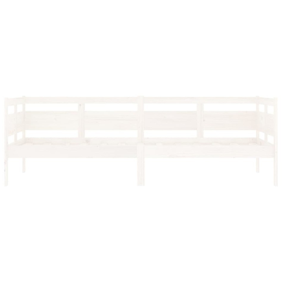 Sofá cama madera maciza de pino blanco 80x200