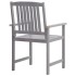 Set de comedor de jardín 5 piezas madera maciza de acacia