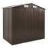 Cobertizo de jardín con estantería hierro marrón 205x130x183