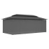 Cenador con cortinas gris antracita 600x298x270