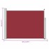 Toldo lateral retráctil de jardín rojo 120x500