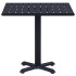 Mesa de jardín negra 80x80x75