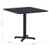 Mesa de jardín negra 80x80x75
