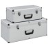 Cajas de almacenamiento 2 unidades aluminio