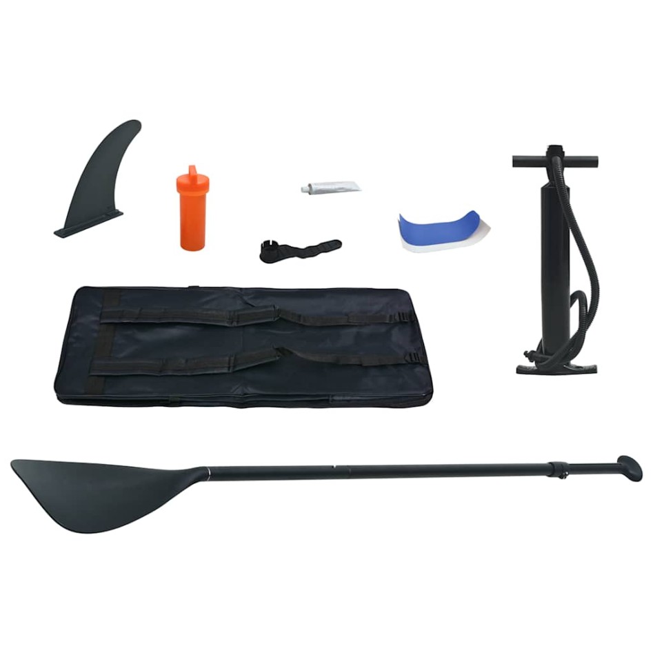 Tabla de paddle surf inflable con vela azul y