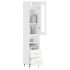 Aparador alto madera contrachapada blanco 34,5x34x180