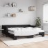 Sofá cama nido con colchón tela negro 90x200