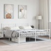 Estructura cama sin colchón con estribo metal blanco 180x200 cm