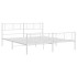 Estructura cama sin colchón con estribo metal blanco 180x200