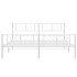 Estructura cama sin colchón con estribo metal blanco 180x200