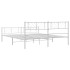 Estructura cama sin colchón con estribo metal blanco 180x200