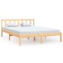 Estructura de cama doble sin colchón madera