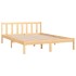 Estructura de cama doble sin colchón madera