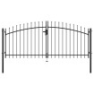 Puerta doble para valla con puntas de lanza 300x150 cm