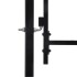 Cancela de valla doble puerta con puntas acero negro 3x1,75