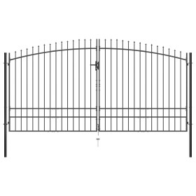 Puerta doble para valla con puntas de lanza 400x248